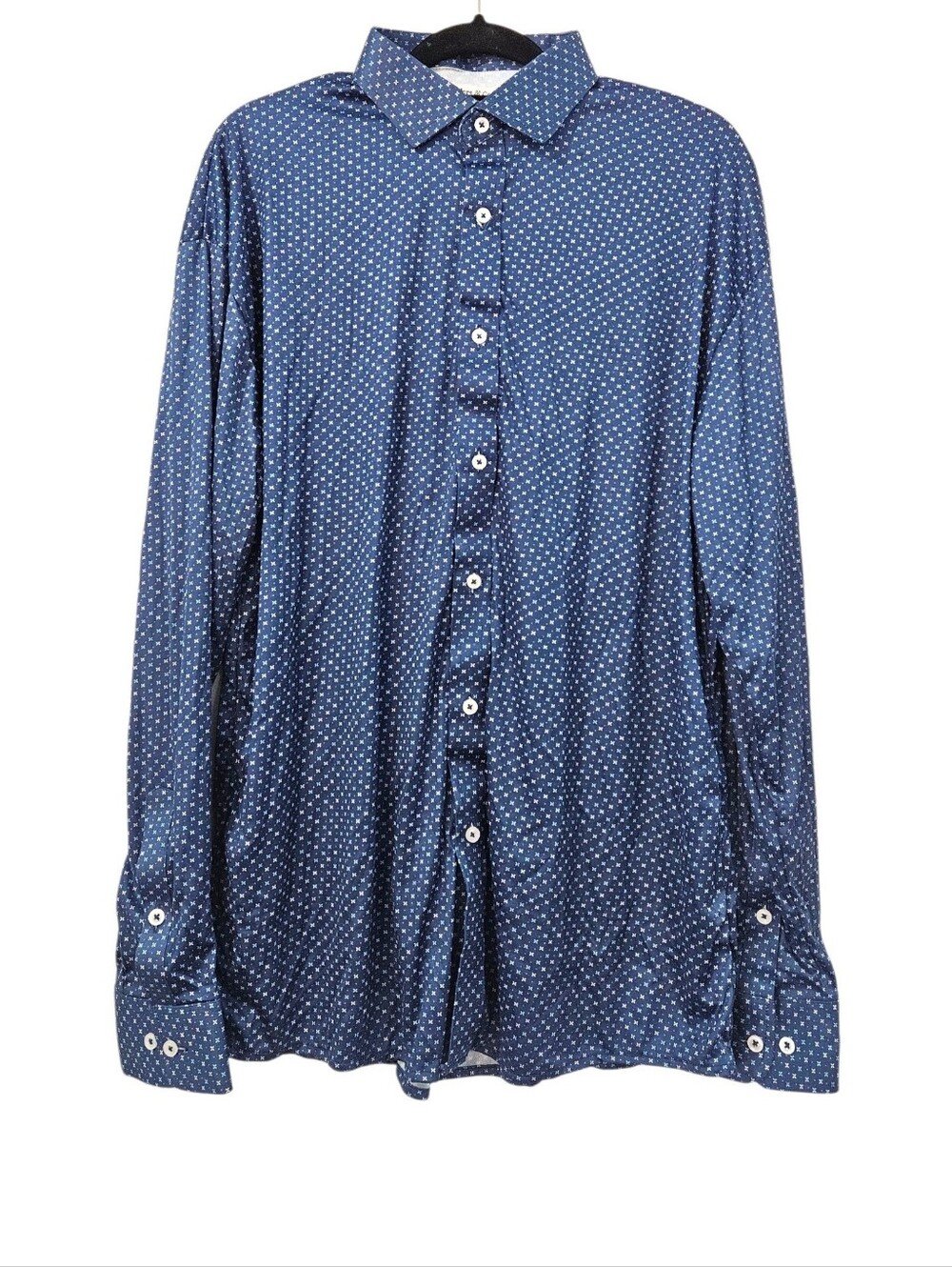 NWT Collars & Co Long Sleeve Semi-Spread Collar Polo Size XL